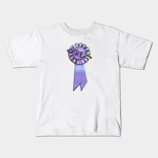 Try Purple Ribbon Award Kids T-Shirt